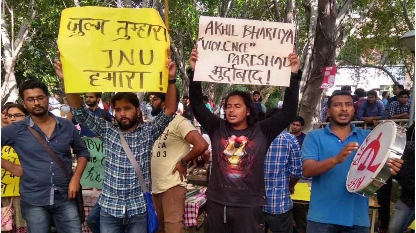 Earlier, counting was stopped after ABVP protests Earlier, counting was stopped after ABVP protests