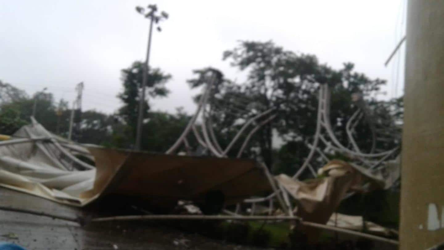 DY Patil Stadium and JJ Hospital suffered due to rains DY Patil Stadium and JJ Hospital suffered due to rains