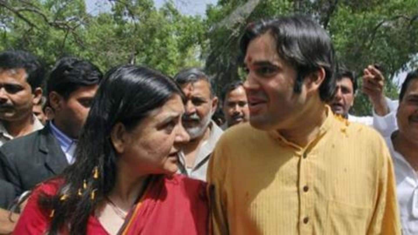 Mother Maneka and son Varun swapped seats this time Mother Maneka and son Varun swapped seats this time