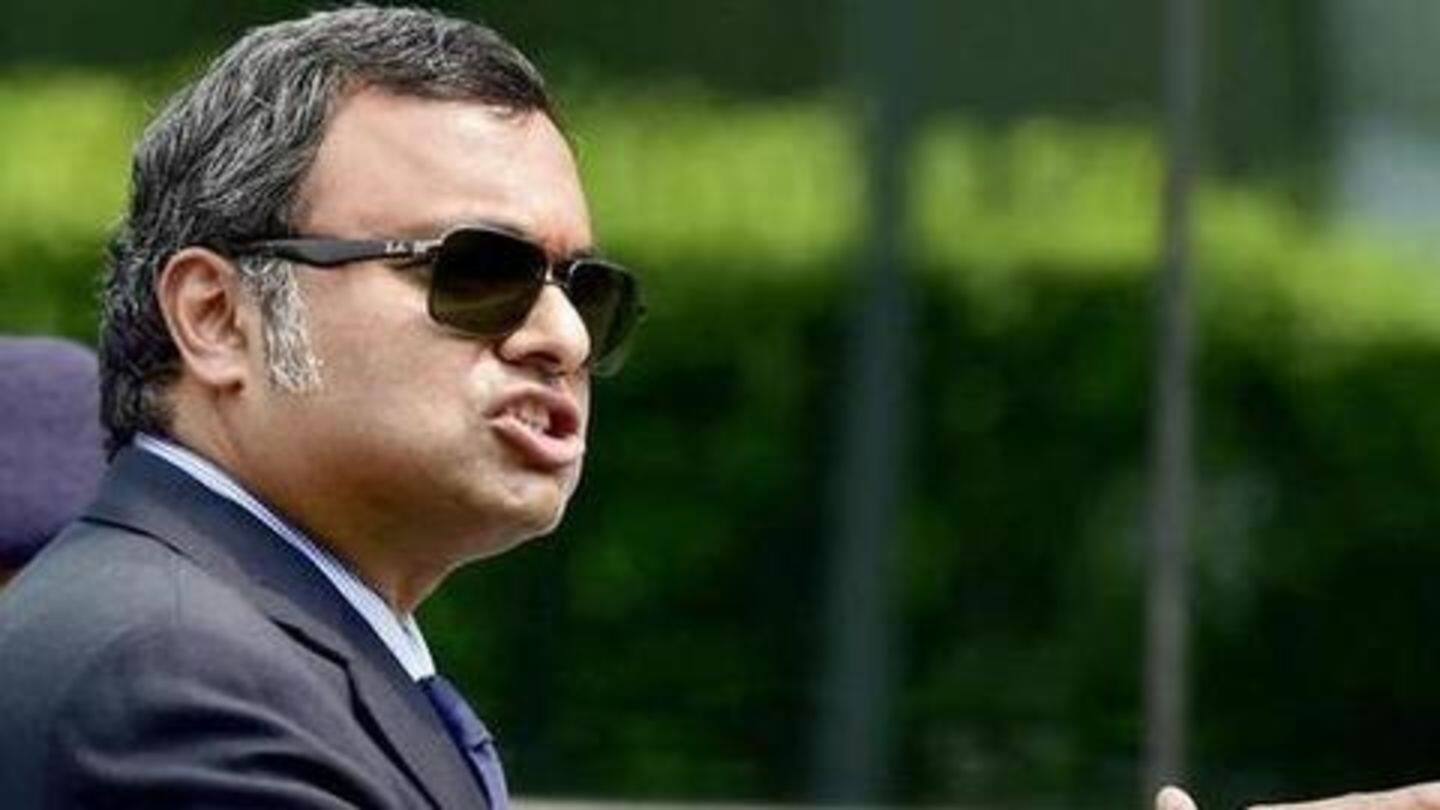 Context: Chidambaram and son Karti are accused of corruption Context: Chidambaram and son Karti are accused of corruption