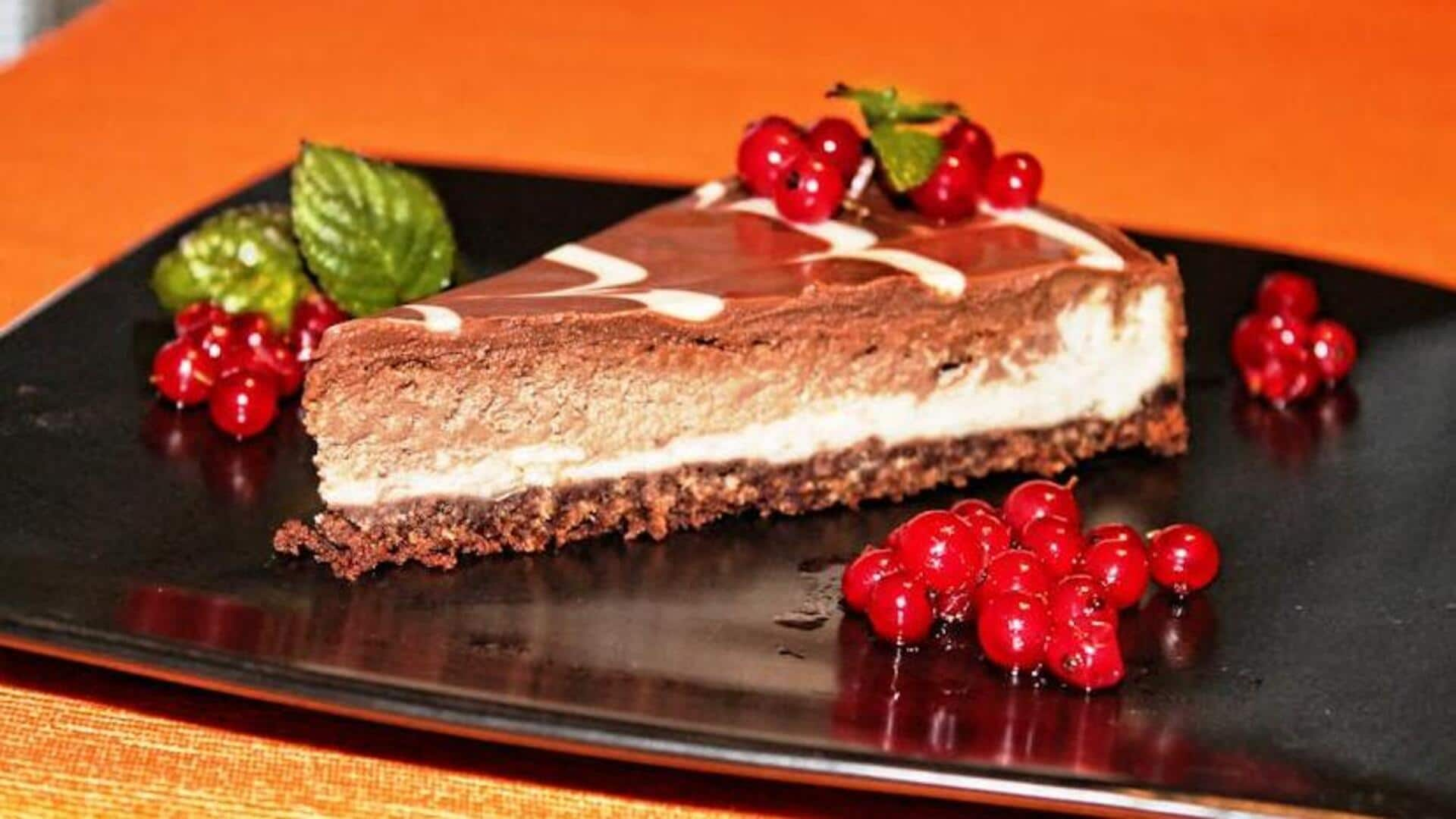 Satiate your sweet tooth with this no-bake vegan cheesecake recipe