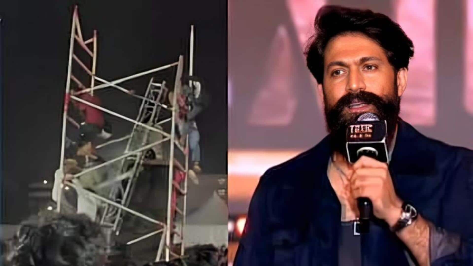 Sound system collapses at 'Toxic' event in Hyderabad, 2 injured