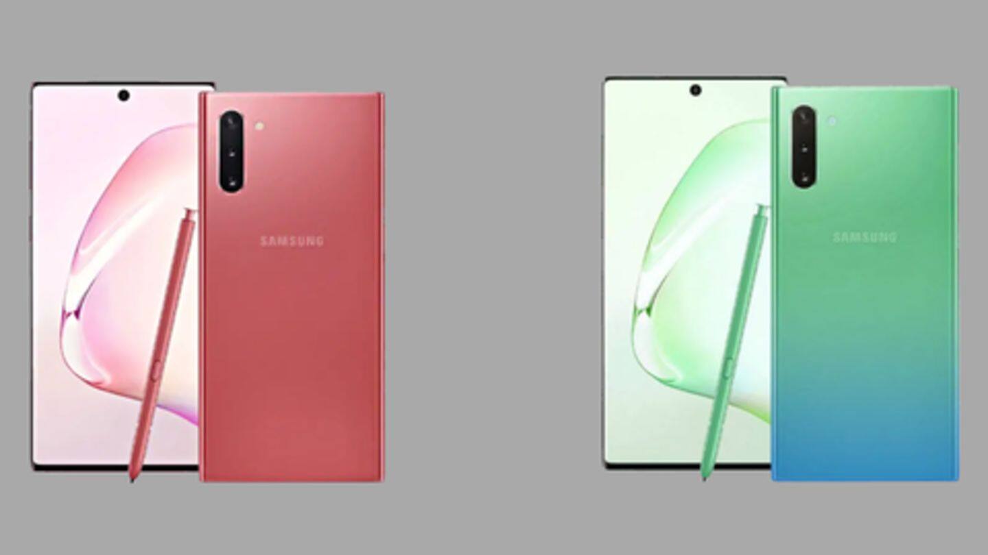 Samsung Galaxy Note 10's Red and Green colored variants leaked