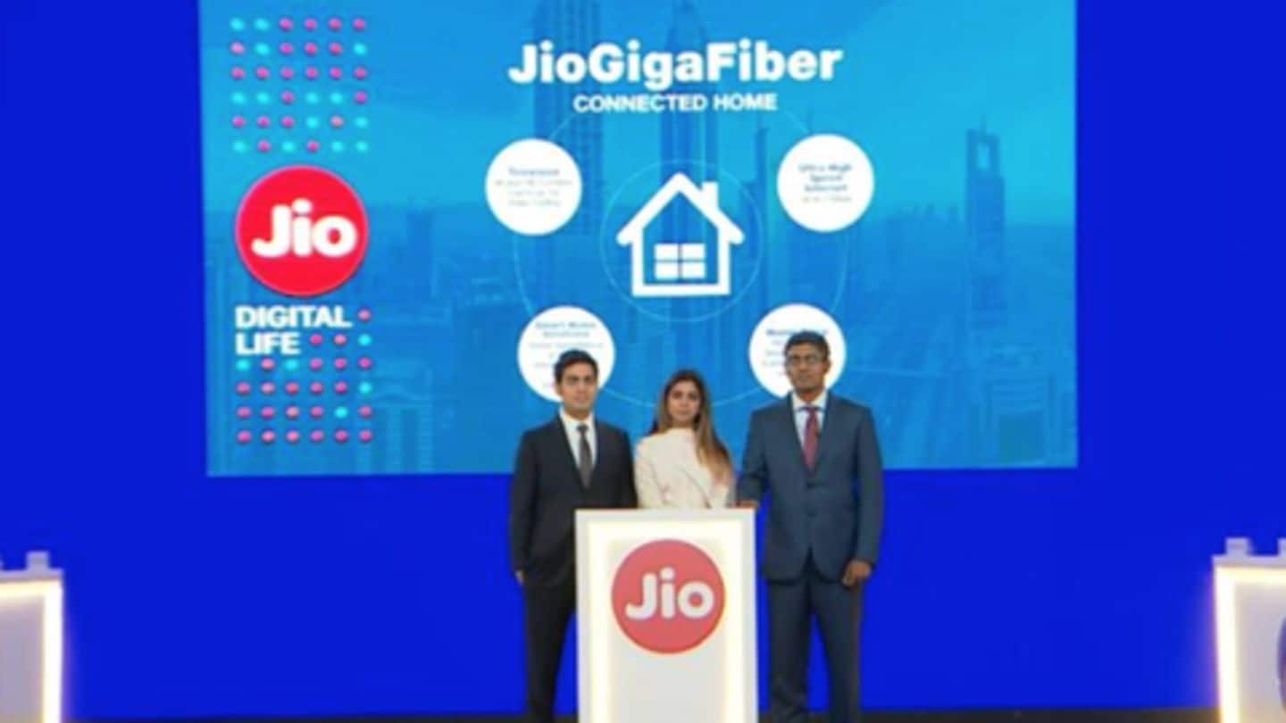 Jio is testing a Triple Play plan for GigaFiber users