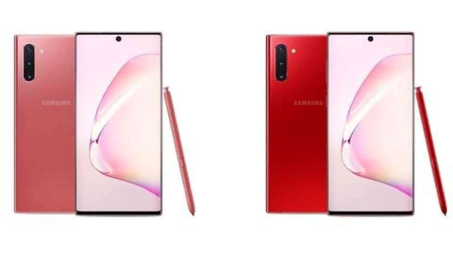 Samsung Galaxy Note 10 Aura Pink, Aura Red variants launched