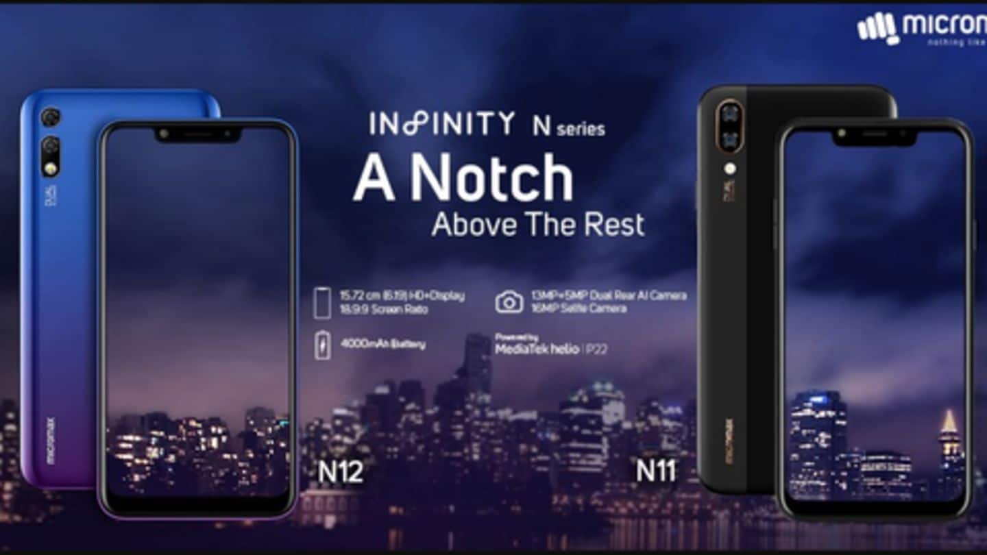 Micromax Infinity N11, N12 launched in India: Specifications, price, sale