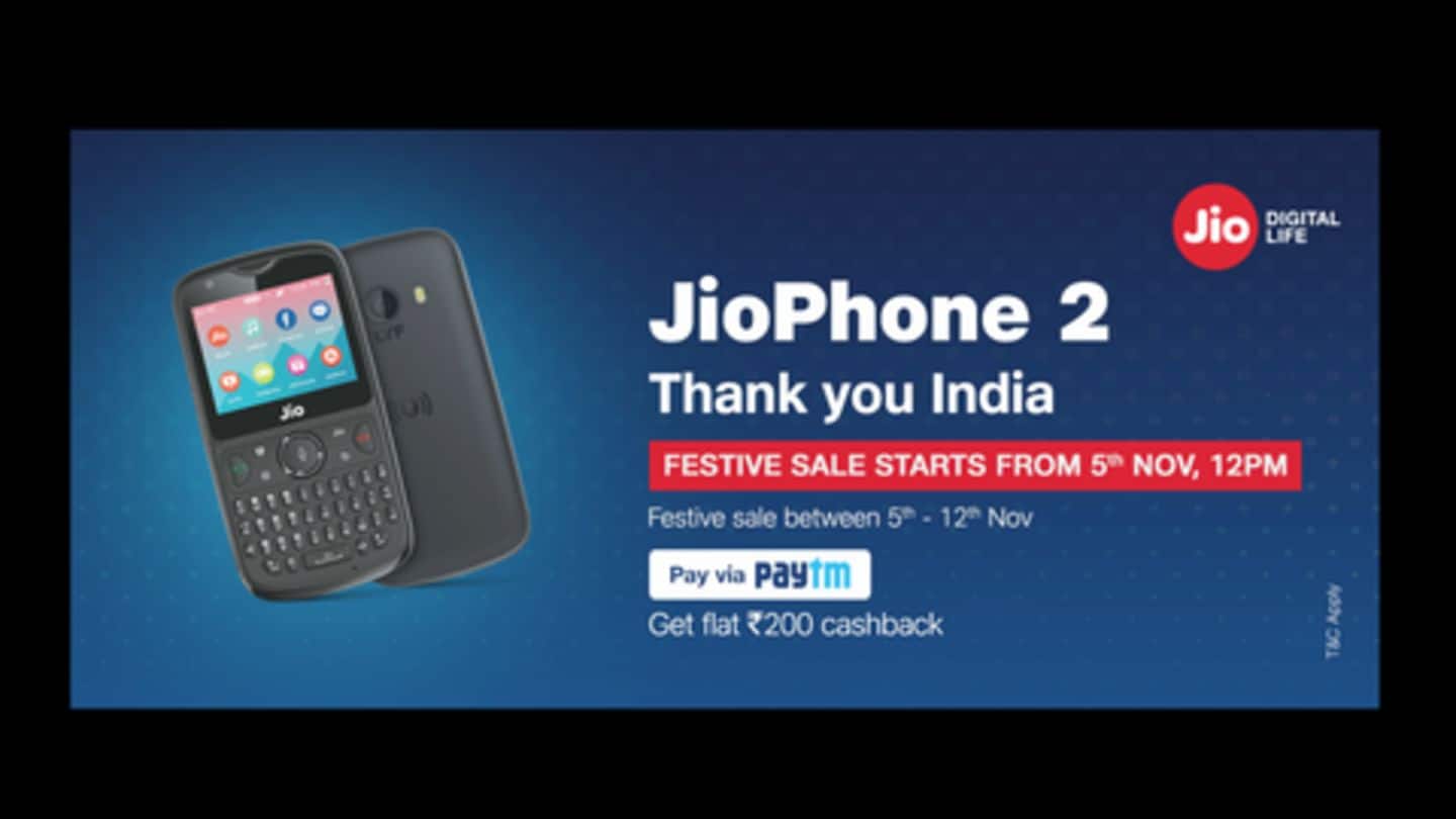 Jio announces open sale of JioPhone 2 from November 5-12