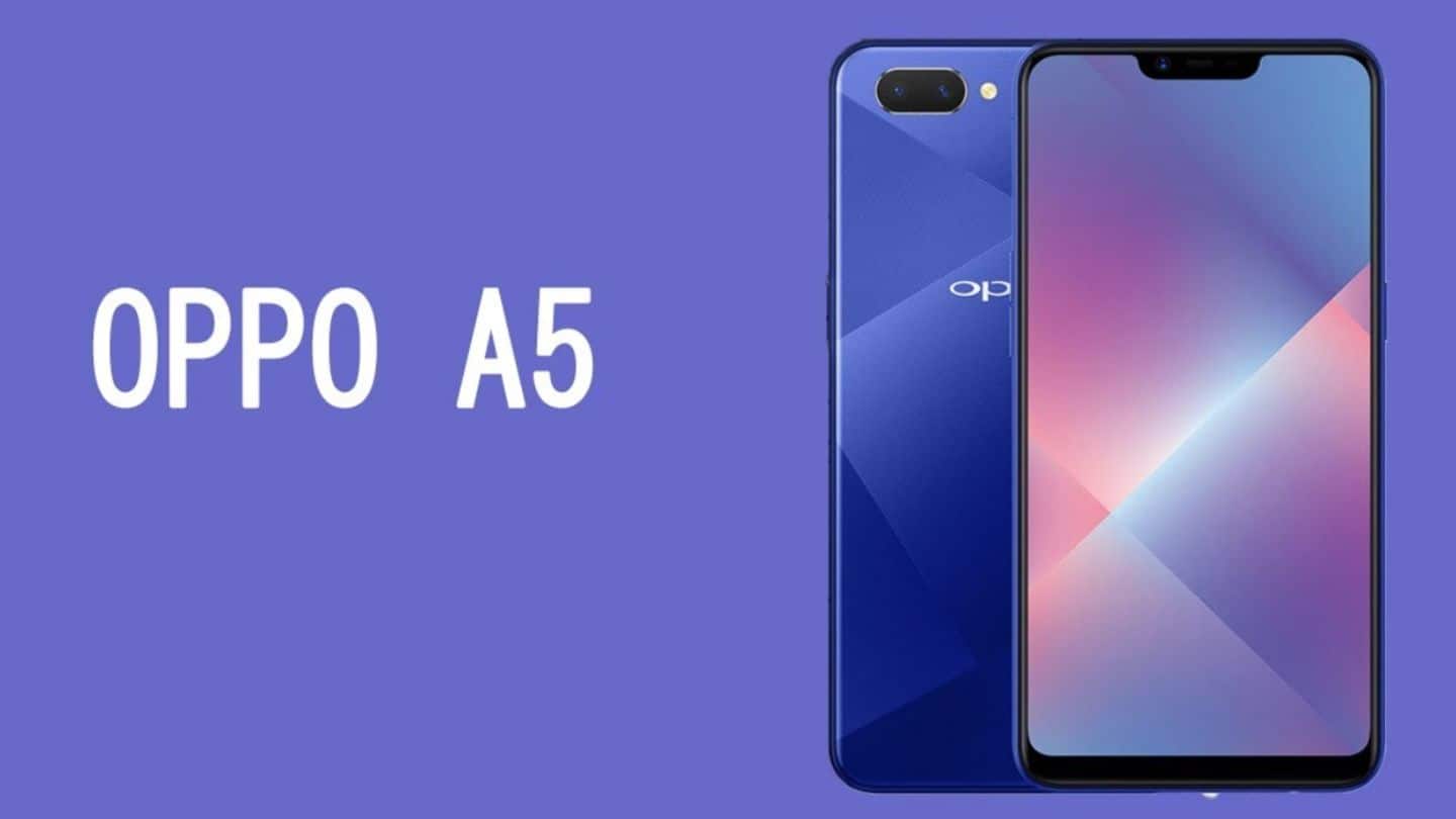OPPO A5 launched in India for Rs. 14,990