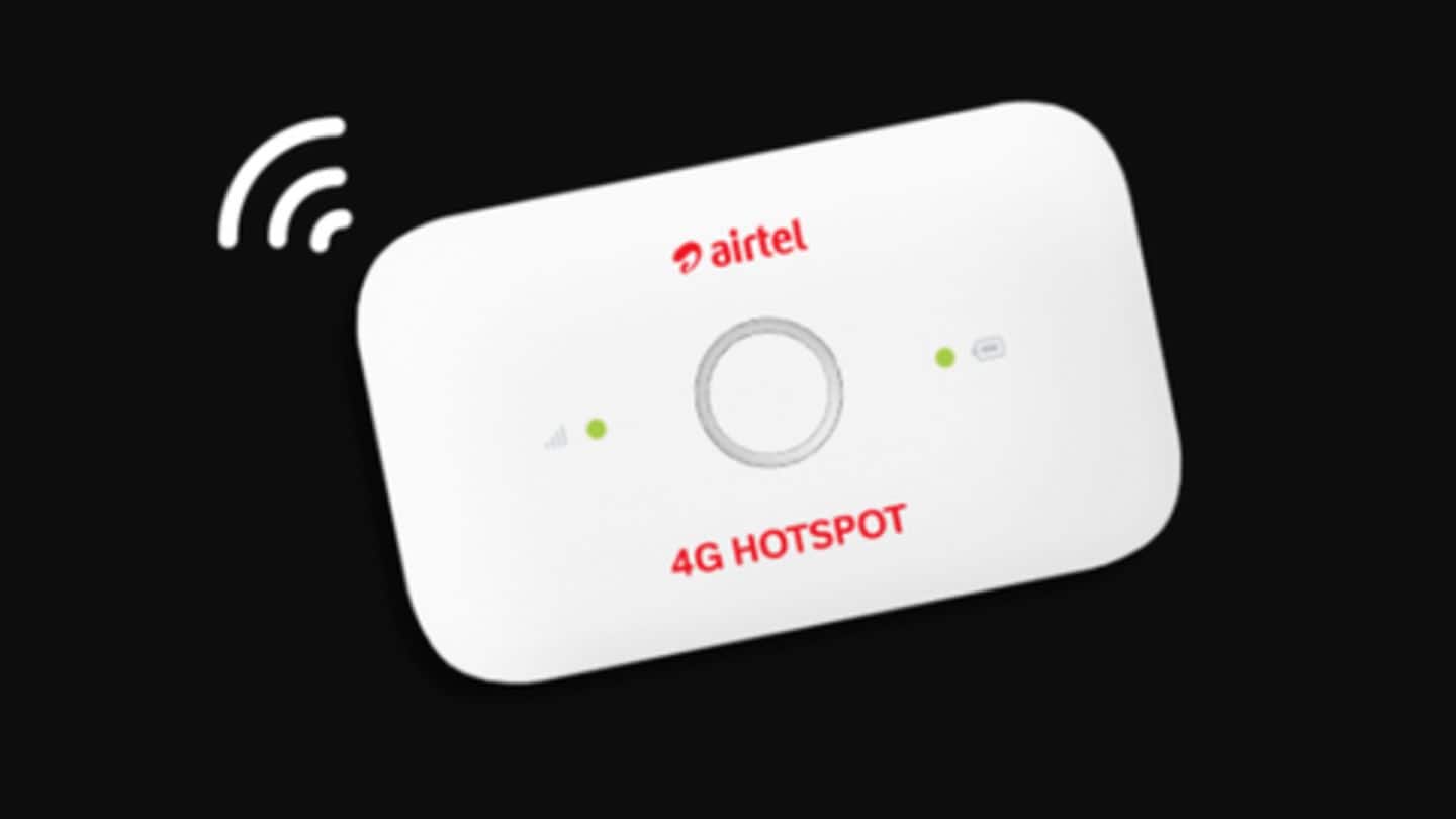 Airtel 4G hotspot dongle available at Rs. 399 with 50GB data
