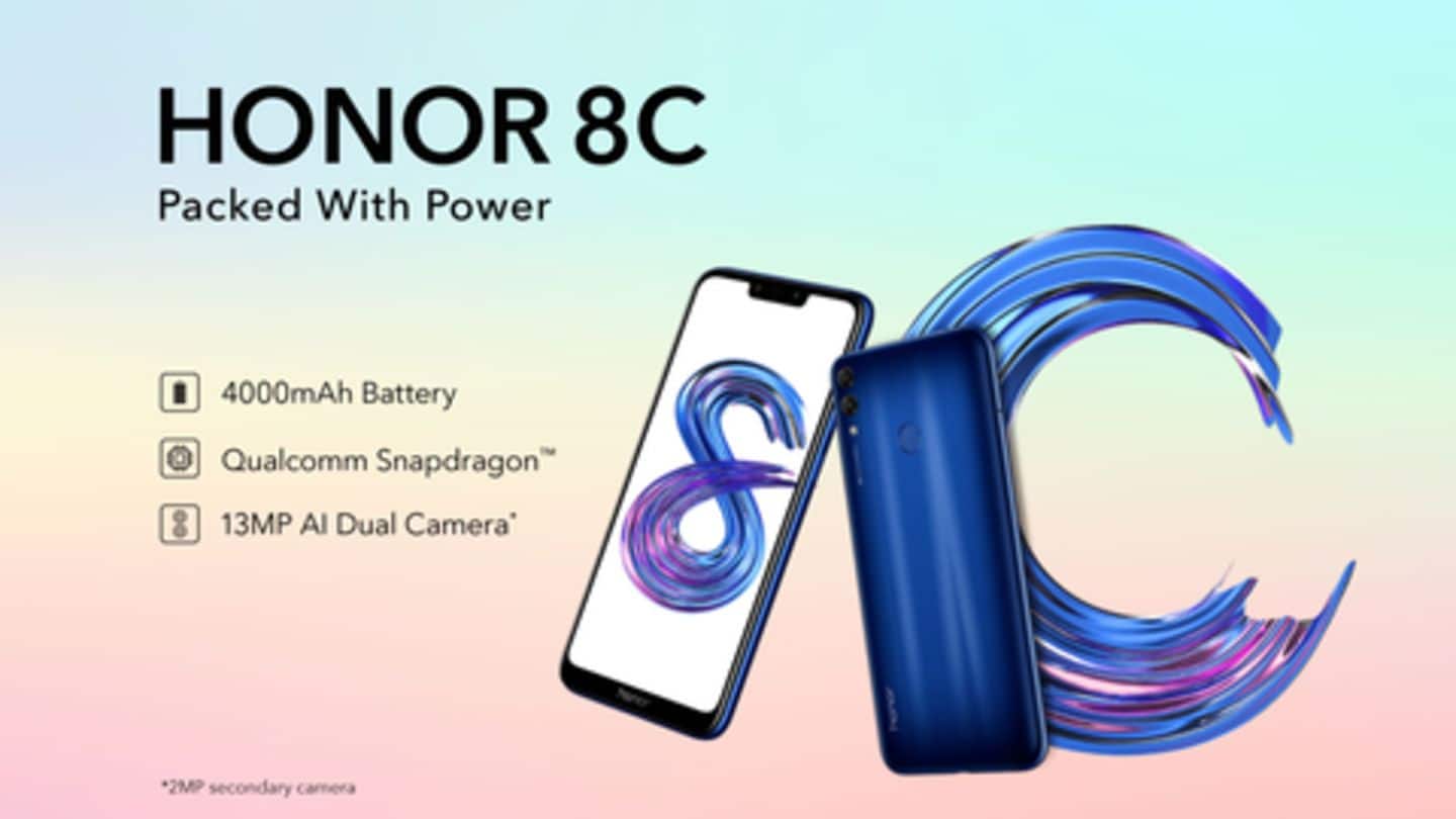 Honor 8C launched in India for Rs. 11,999: Details here