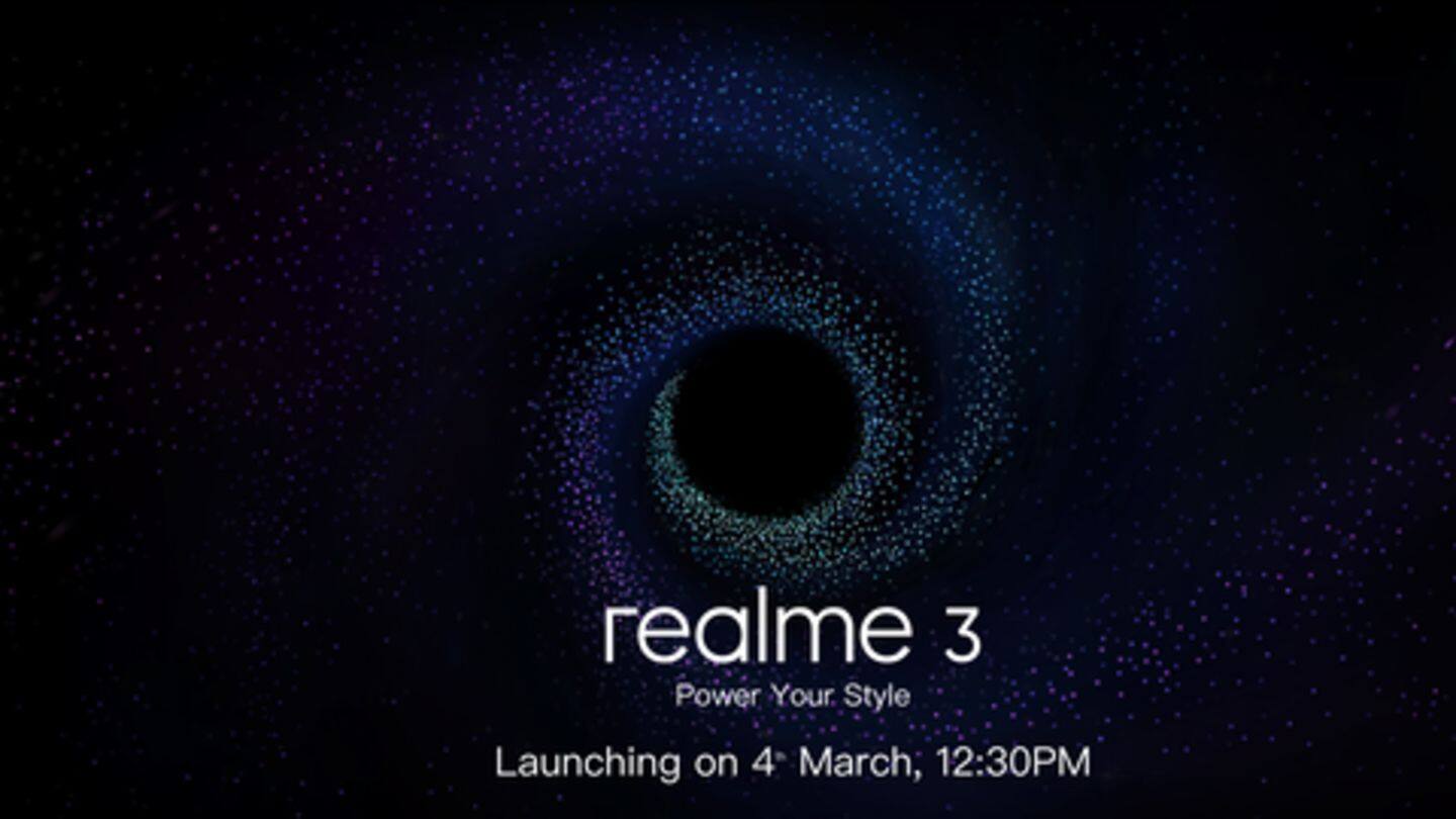 Realme 3 to launch on March 4: Details here