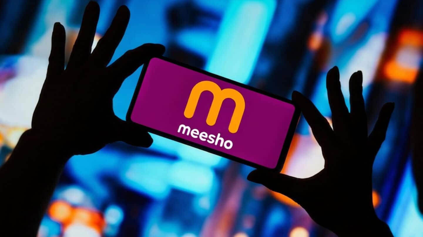 Meesho shares surge 14% while Sensex, Nifty trade in red