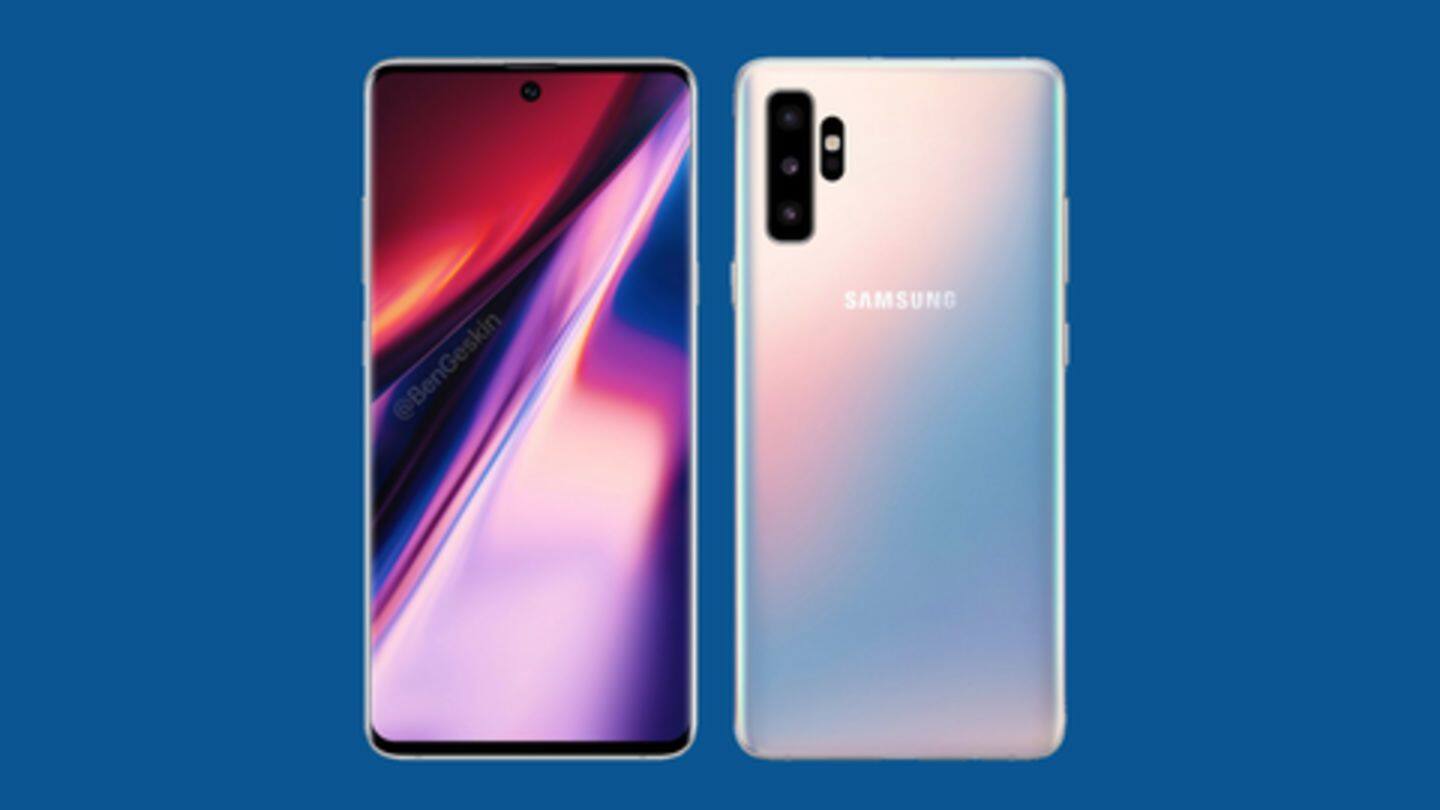 This is the first look of Samsung's Galaxy Note 10