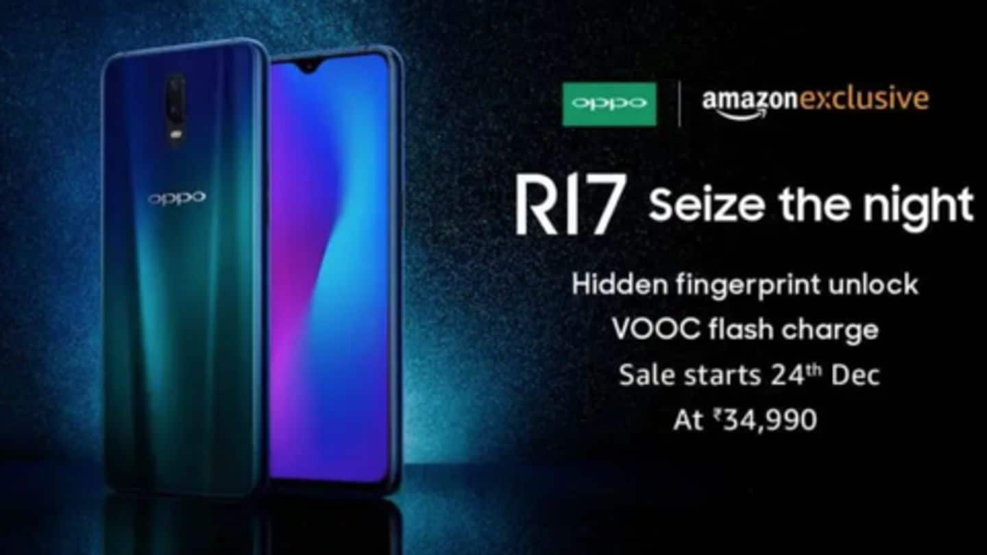 OPPO R17 available with upto Rs. 1,500 discount on Amazon
