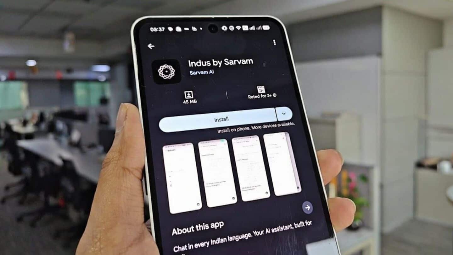 Sarvam launches Indus AI chatbot to challenge ChatGPT, Gemini