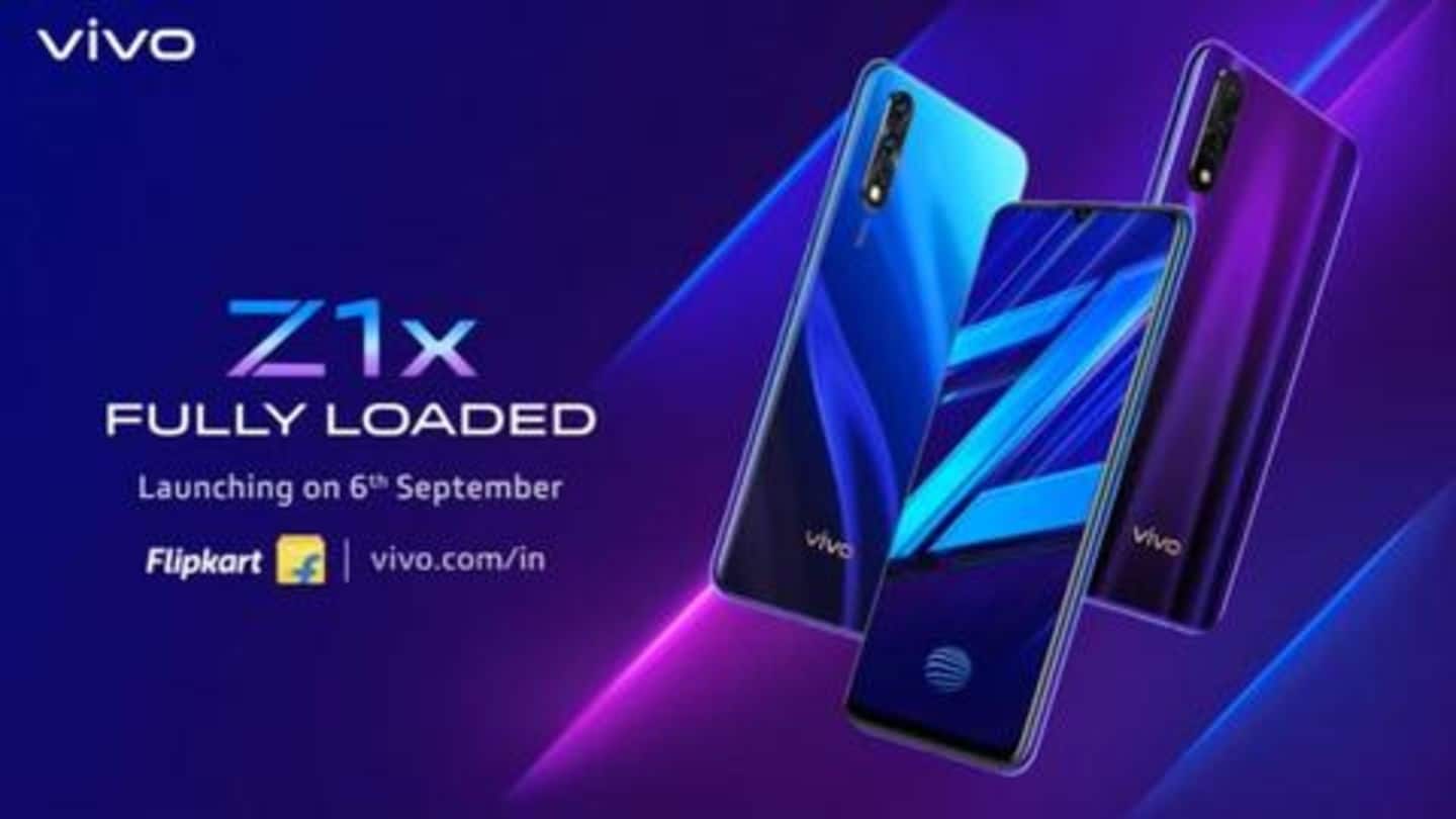 Vivo Z1x, featuring 48MP camera, to launch on September 6