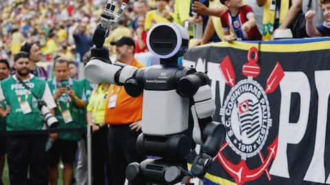Hyundai showcases Atlas robot's football skills