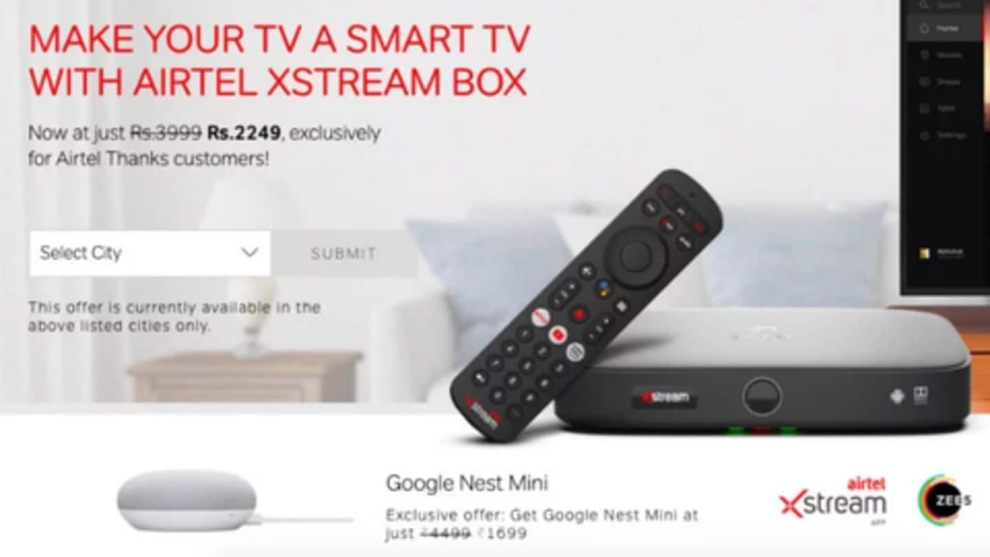 Airtel Xstream users can buy Nest Mini for Rs. 1,699