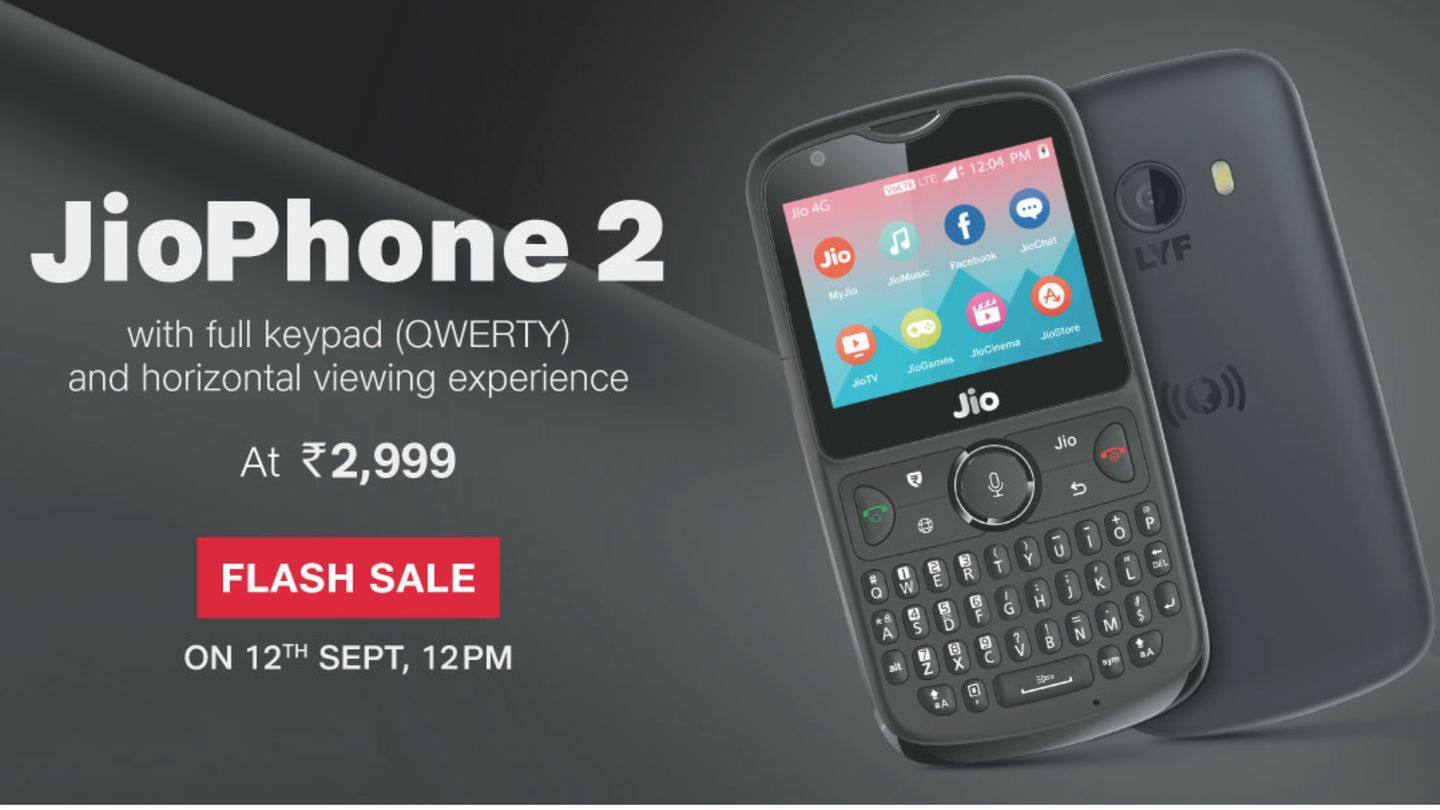 JioPhone 2 fourth flash sale today starting 12pm via Jio.com