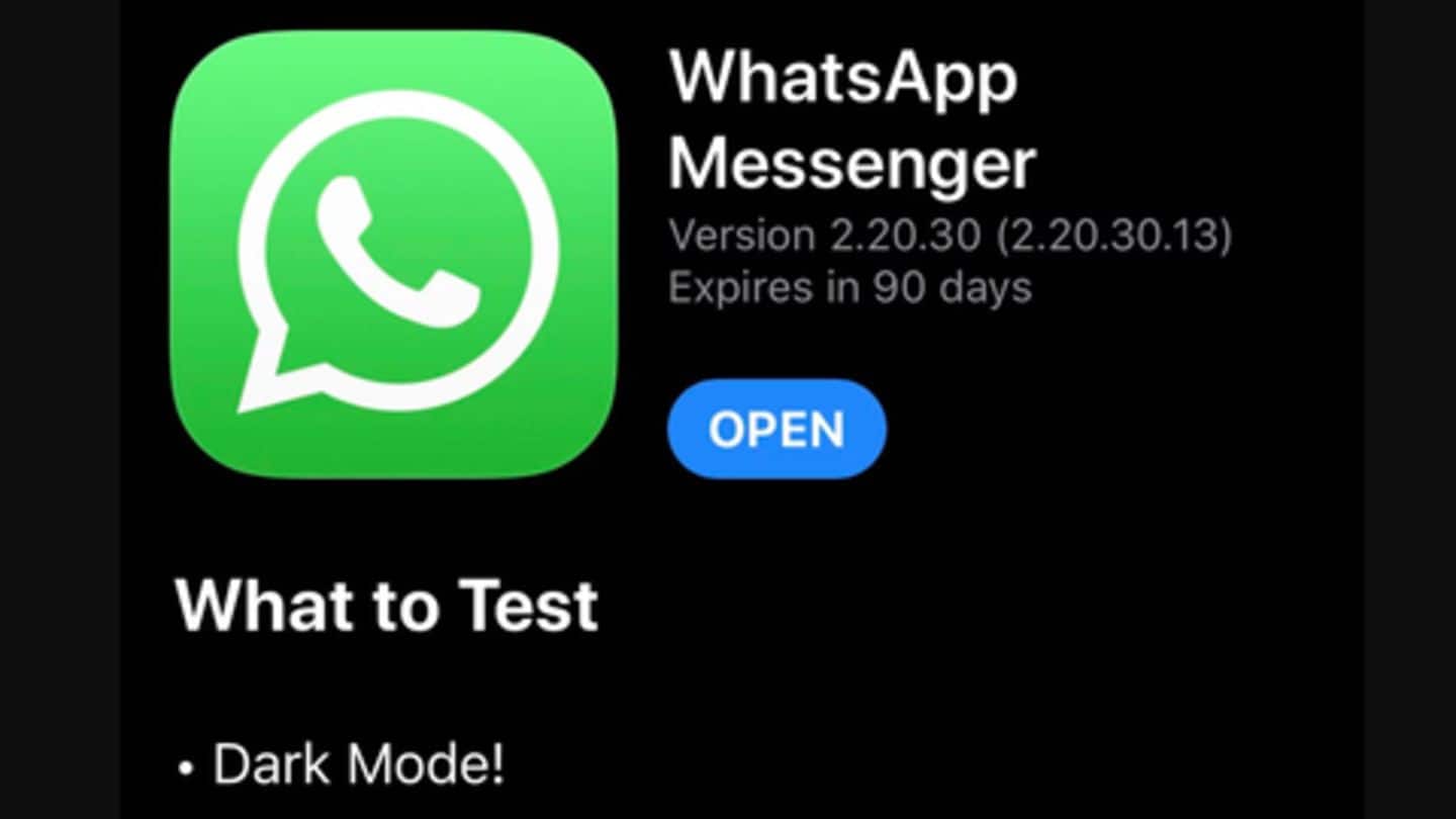 WhatsApp's latest iOS beta update brings dark mode for iPhones