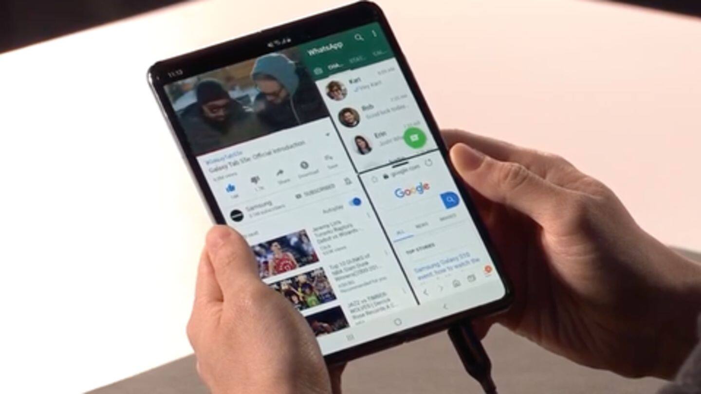 Samsung Galaxy Fold also offers App Continuity, three-app multitasking Samsung Galaxy Fold also offers App Continuity, three-app multitasking