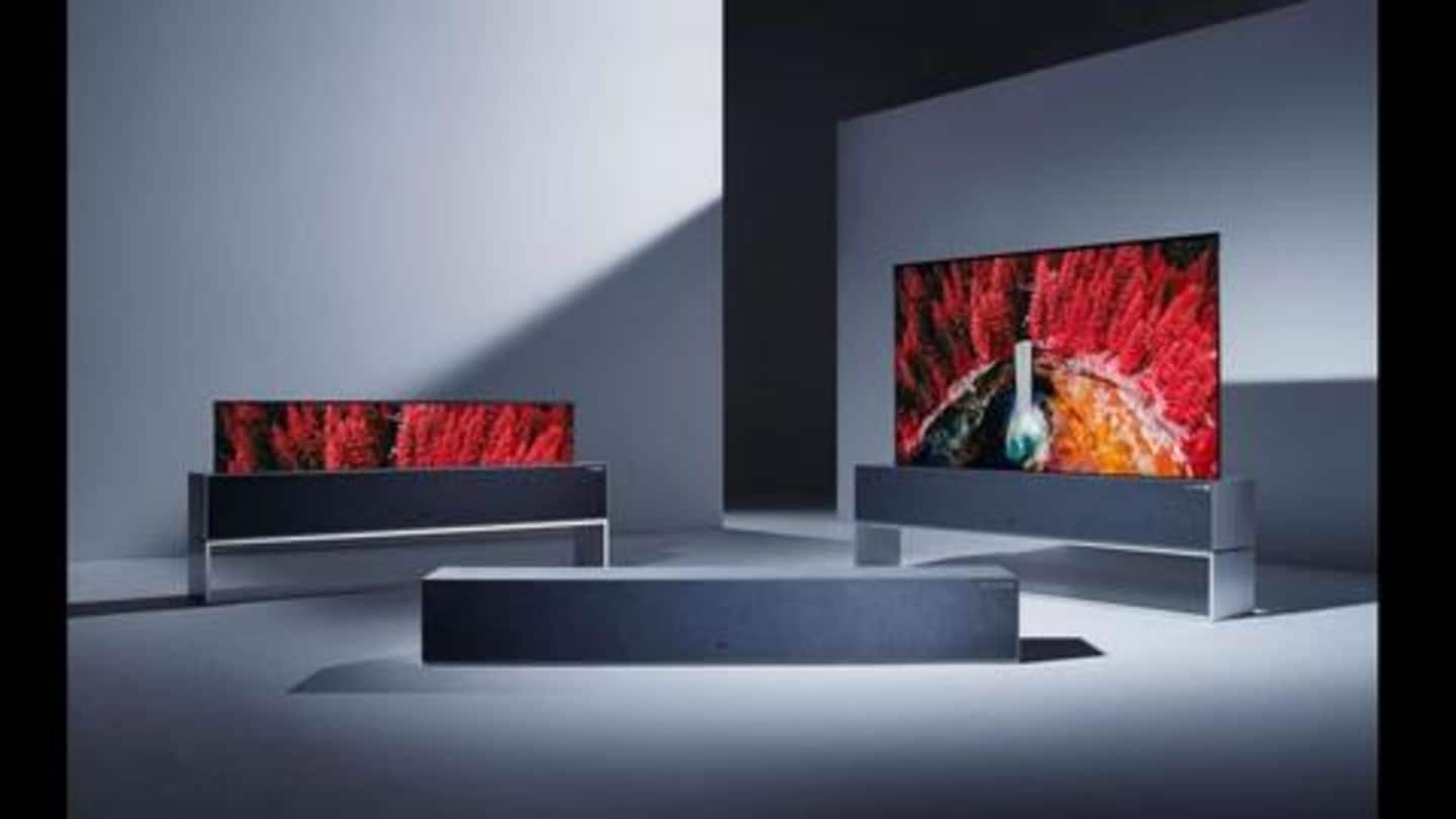 LG's rollable TV can be pulled down from the ceiling