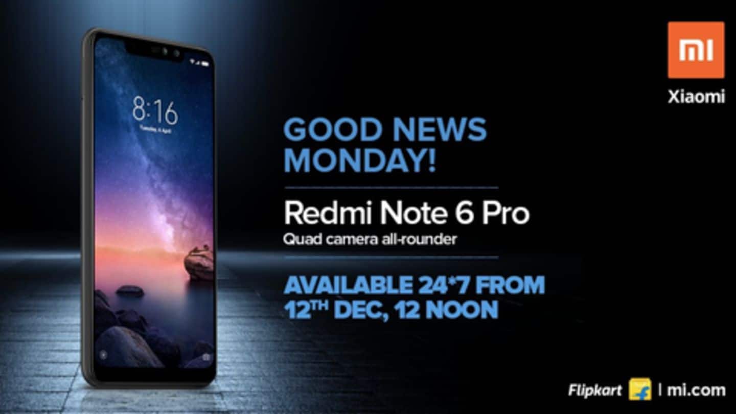 Xiaomi Redmi Note 6 Pro open sale starts today
