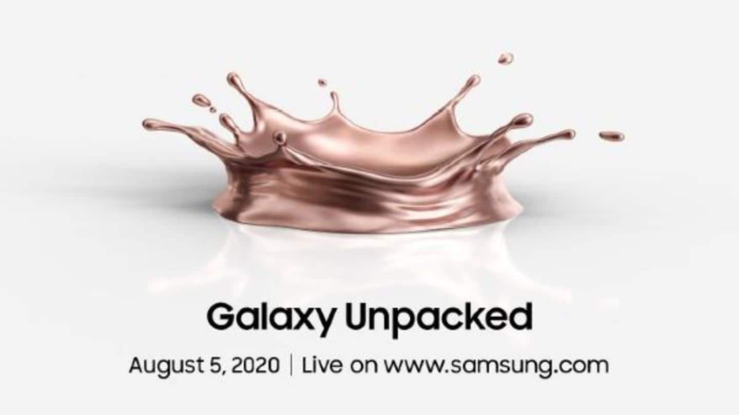 Samsung to host 'Galaxy Unpacked' event on August 5