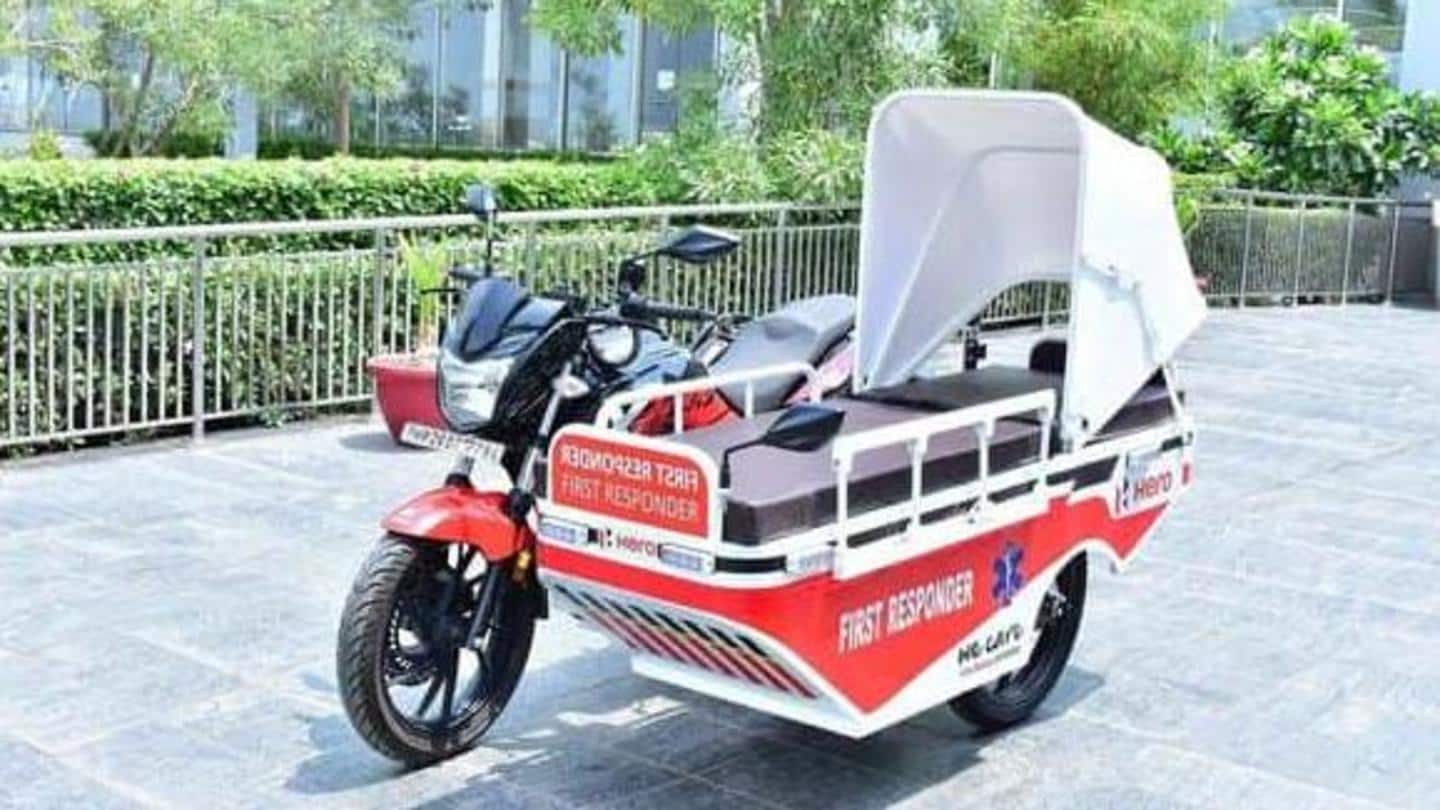 Hero delivers Xtreme 200R motorcycles custom-built into an ambulance
