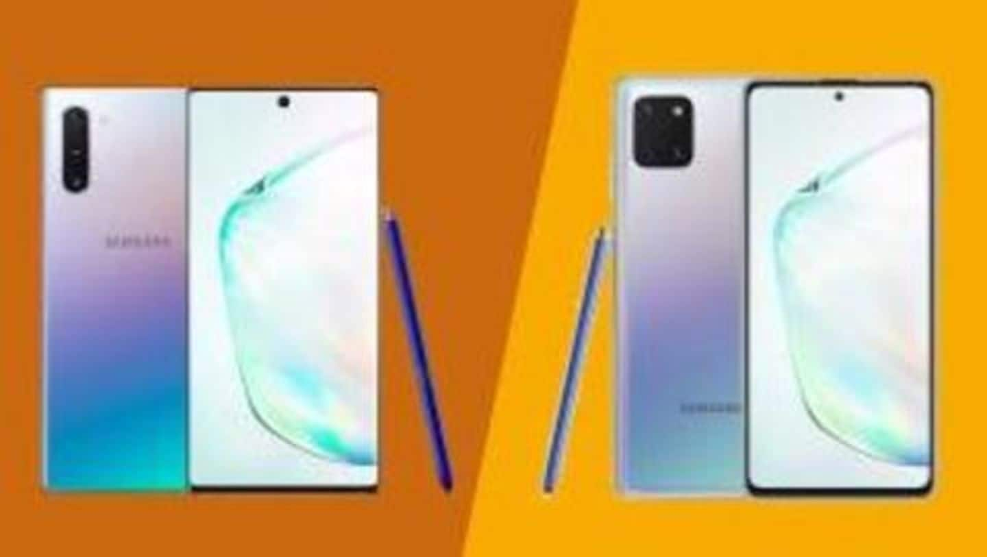 Samsung Galaxy Note 10 v/s Note 10 Lite: What's different?