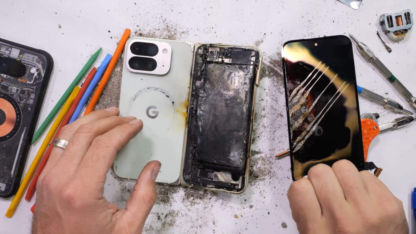 Google's Pixel 10 Pro Fold explodes during durability test Google's Pixel 10 Pro Fold explodes during durability test