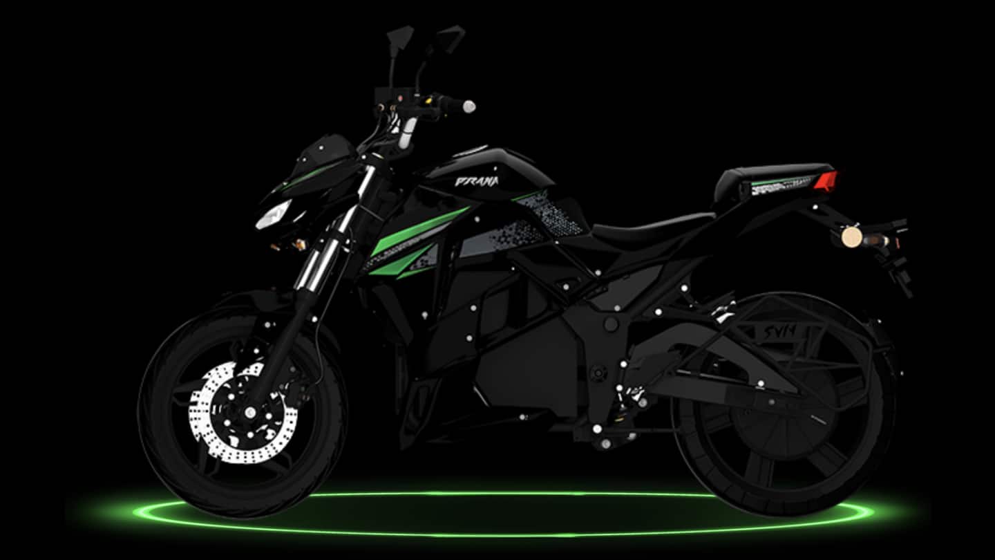 SVM Prana e-motorcycle launched in India at Rs. 2 lakh