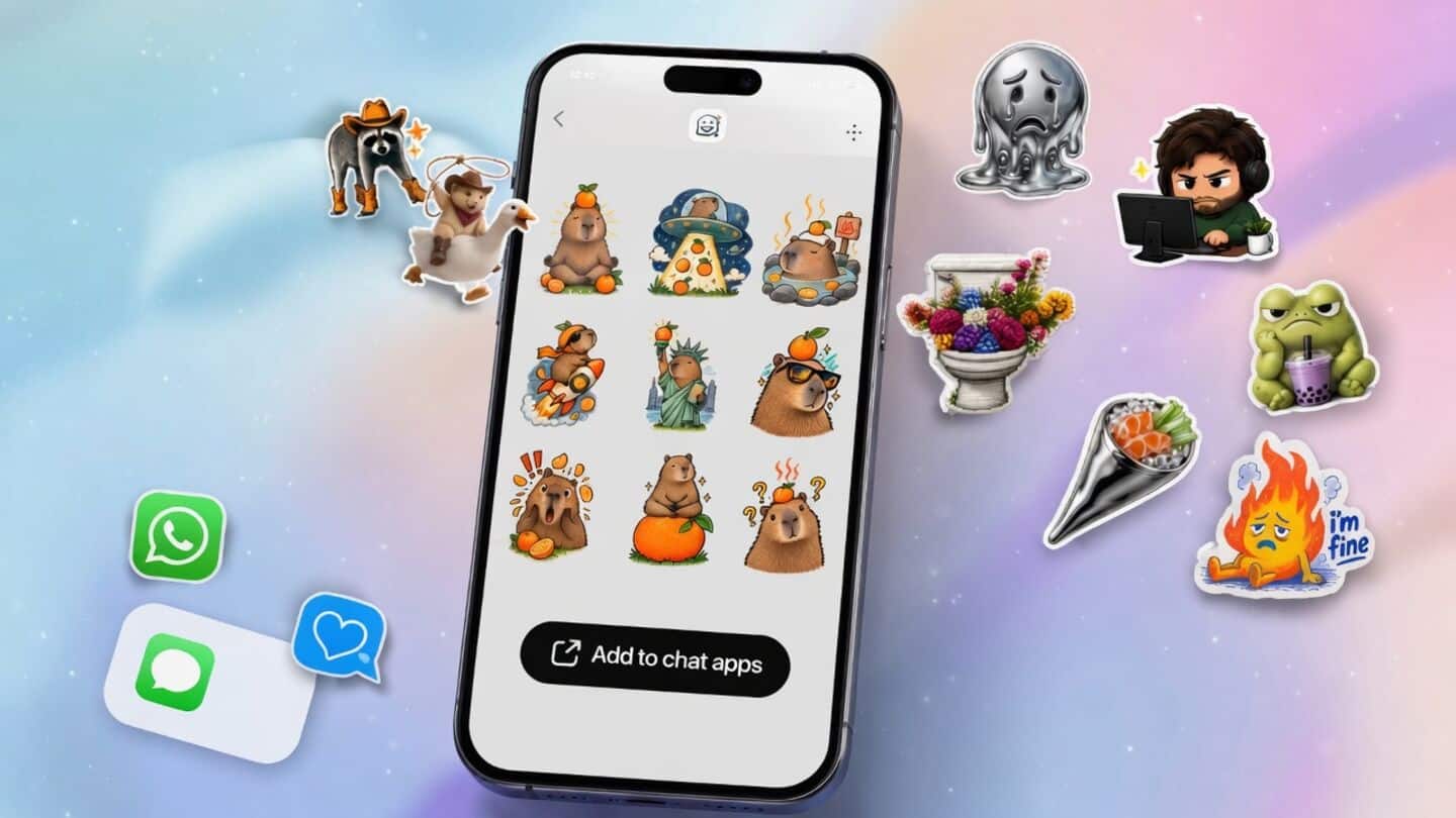 ChatGPT now lets you create custom stickers for WhatsApp, iMessage