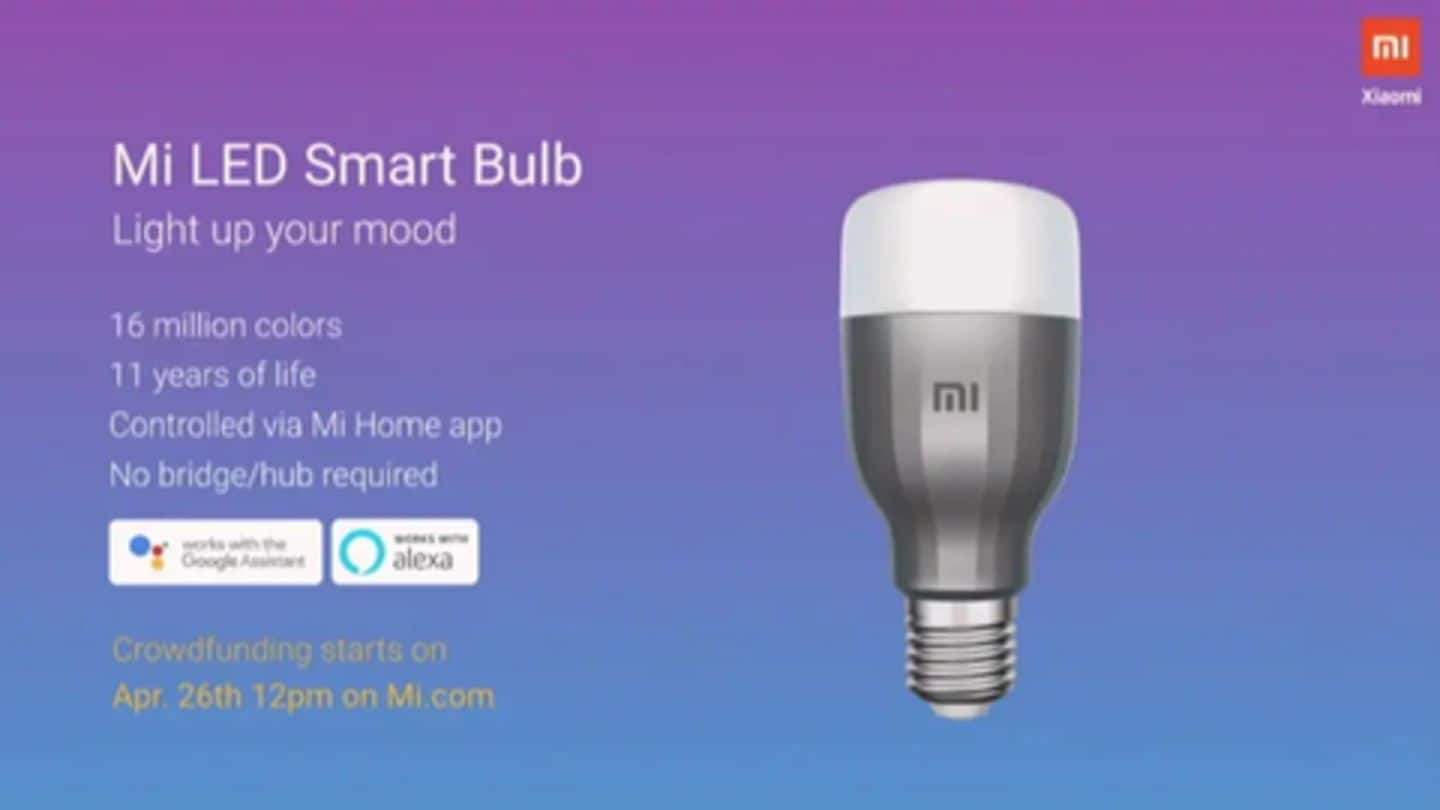 Xiaomi launches Mi LED Smart Bulb in India via crowdfunding