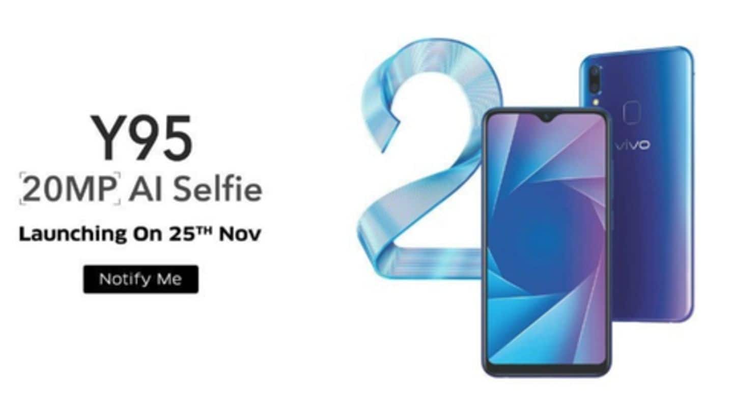 Vivo Y95 with 20MP selfie-camera to launch on November 25