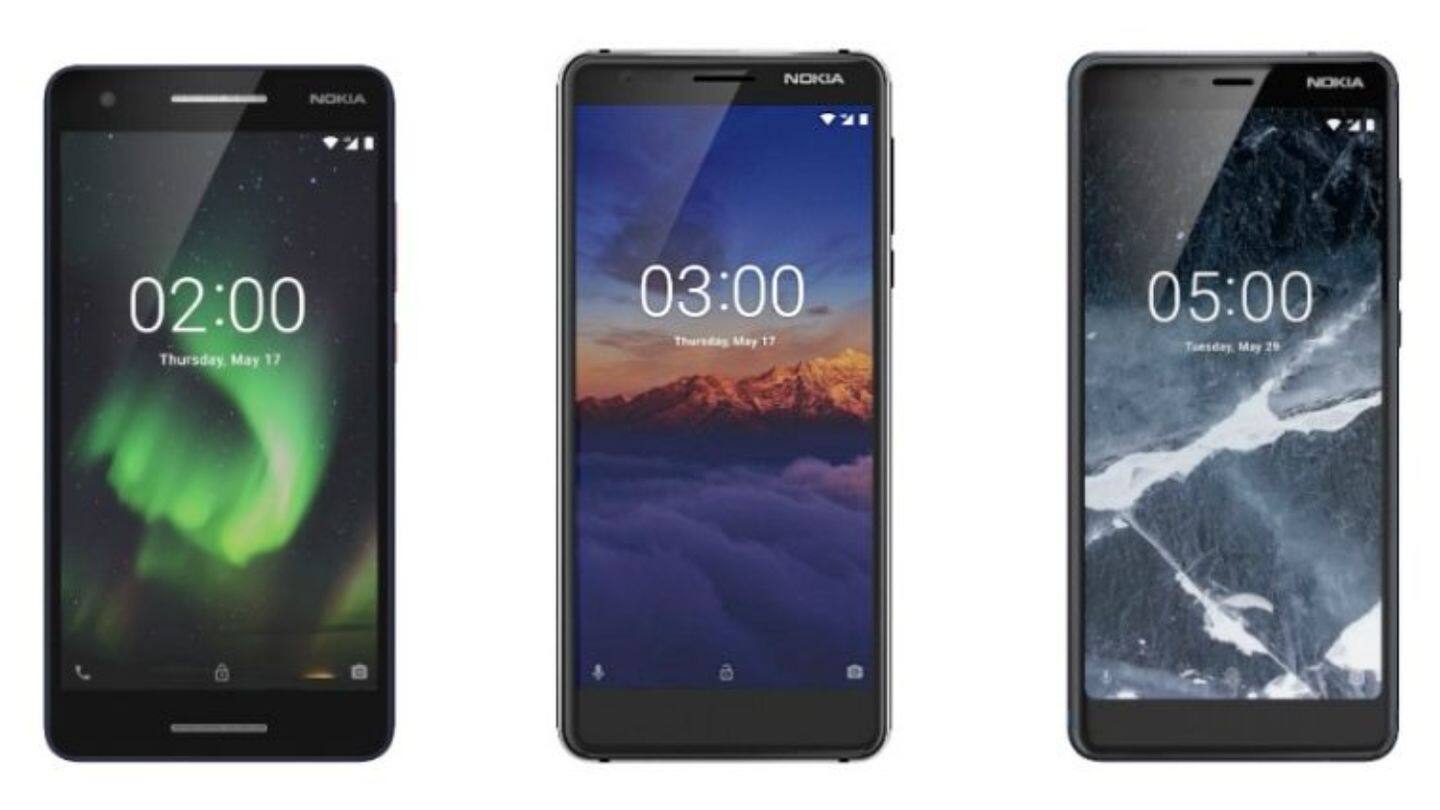 2018 models of Nokia 2, Nokia 3, Nokia 5 launched