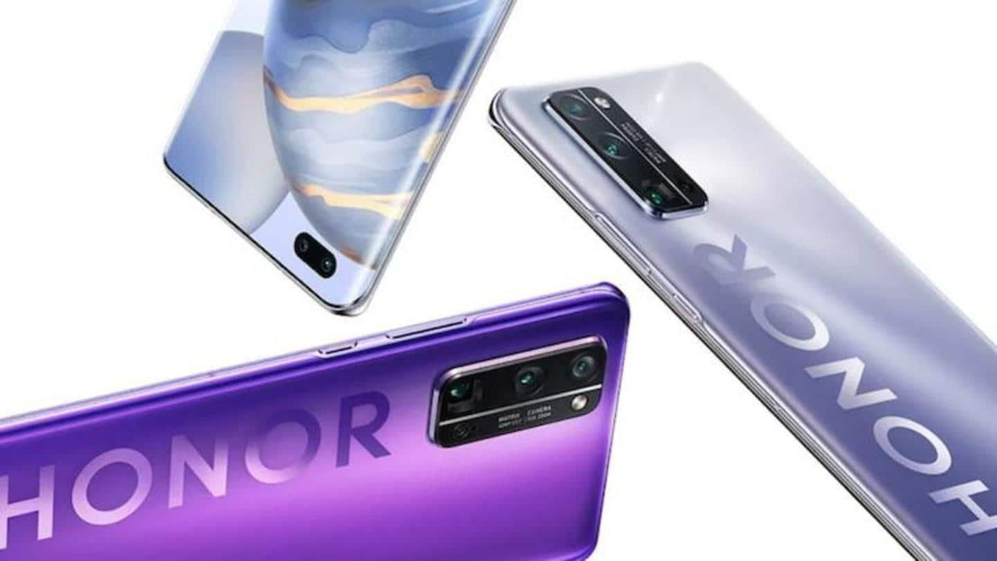 Leaked poster of Honor V40 reveals curved display, metallic frame