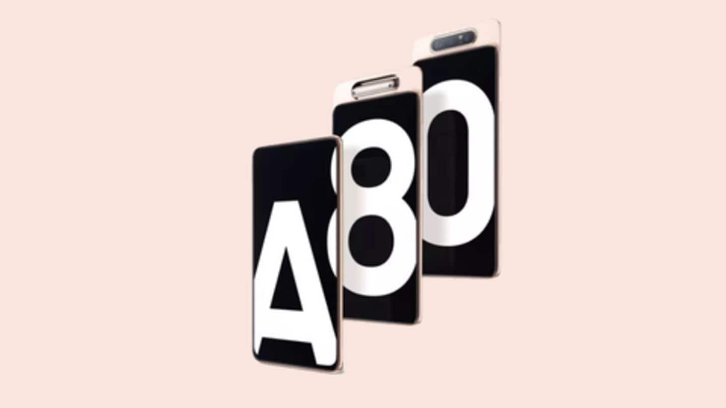 Samsung Galaxy A80, with 48MP rotating camera, launched in India