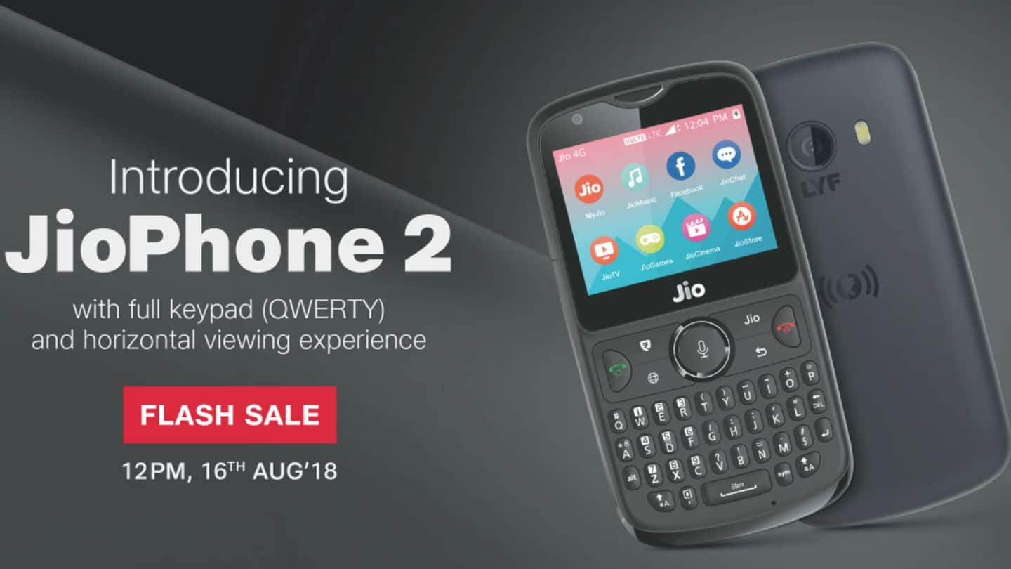 JioPhone 2 goes on sale from August 16: Details here