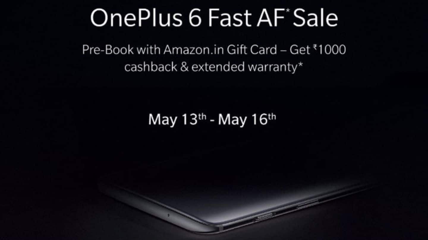 Amazon offers cashback, extended warranty on OnePlus 6 pre-orders