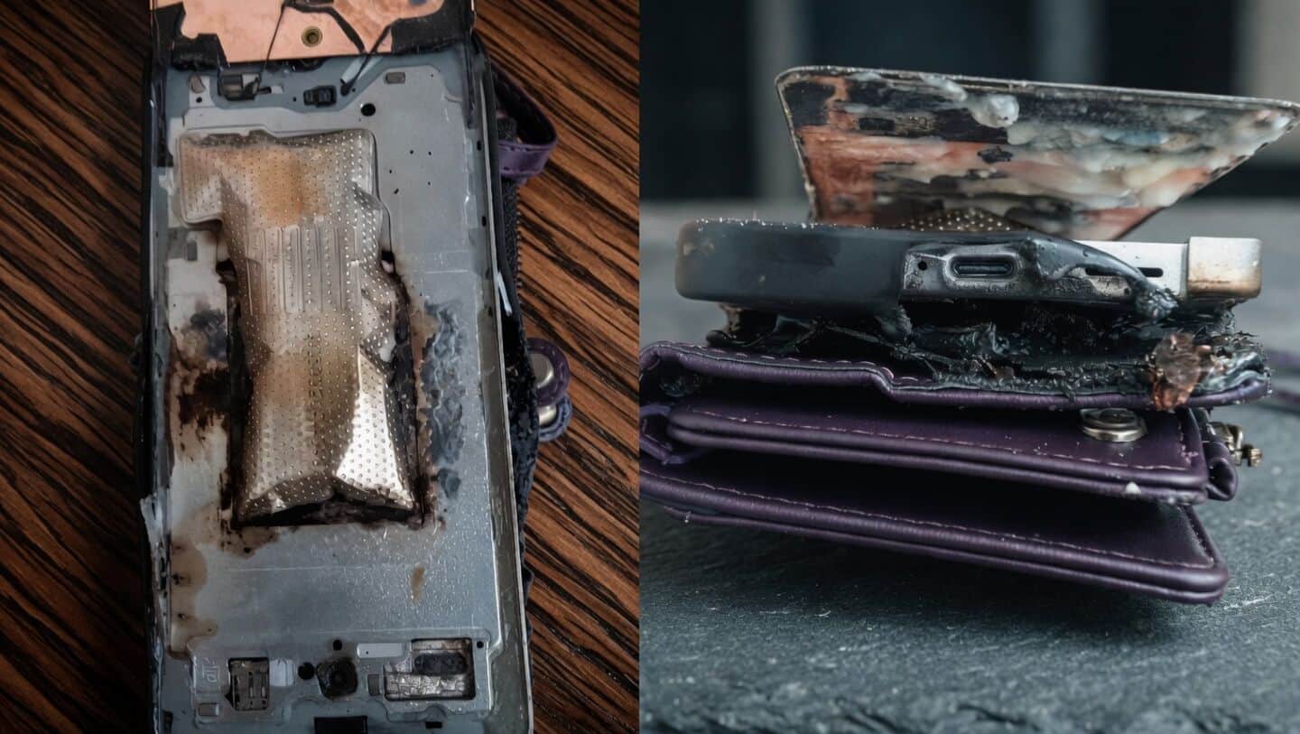 Another Samsung phone catches fire