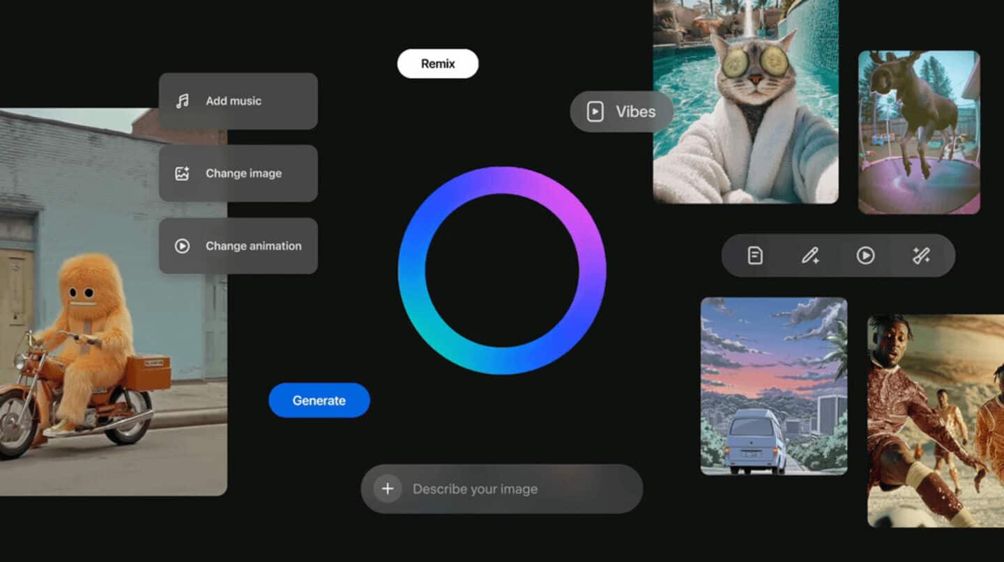 Meta launches Vibes as a TikTok-style feed of AI videos