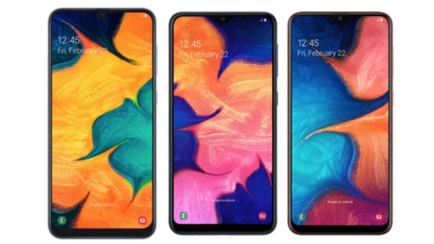 Galaxy A30, A20, A10 prices reduced by upto Rs. 1,500