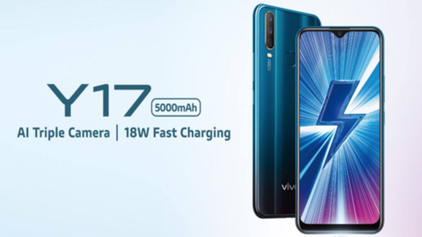 Vivo Y17: Priced at Rs. 17,990 Vivo Y17: Priced at Rs. 17,990