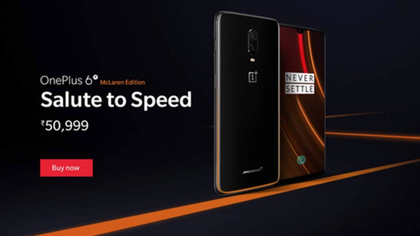OnePlus 6T McLaren Edition available on Amazon in limited stock