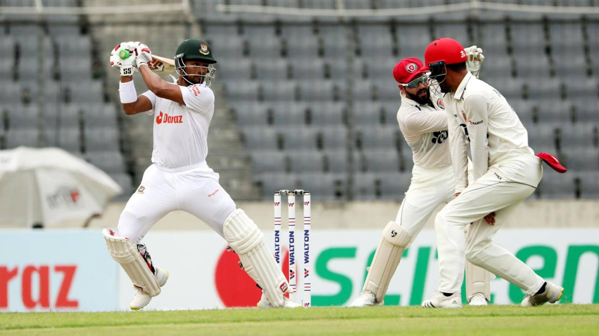 One-off Test: Najmul Hossain Shanto smokes twin centuries against Afghanistan