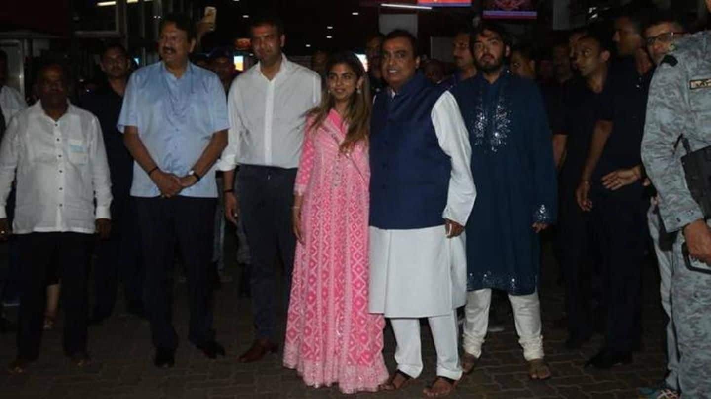 Bollywood biggies in attendance at Mukesh Ambani's daughter's engagement party