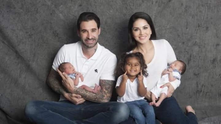 Twin boys complete Sunny Leone, Daniel Weber's family