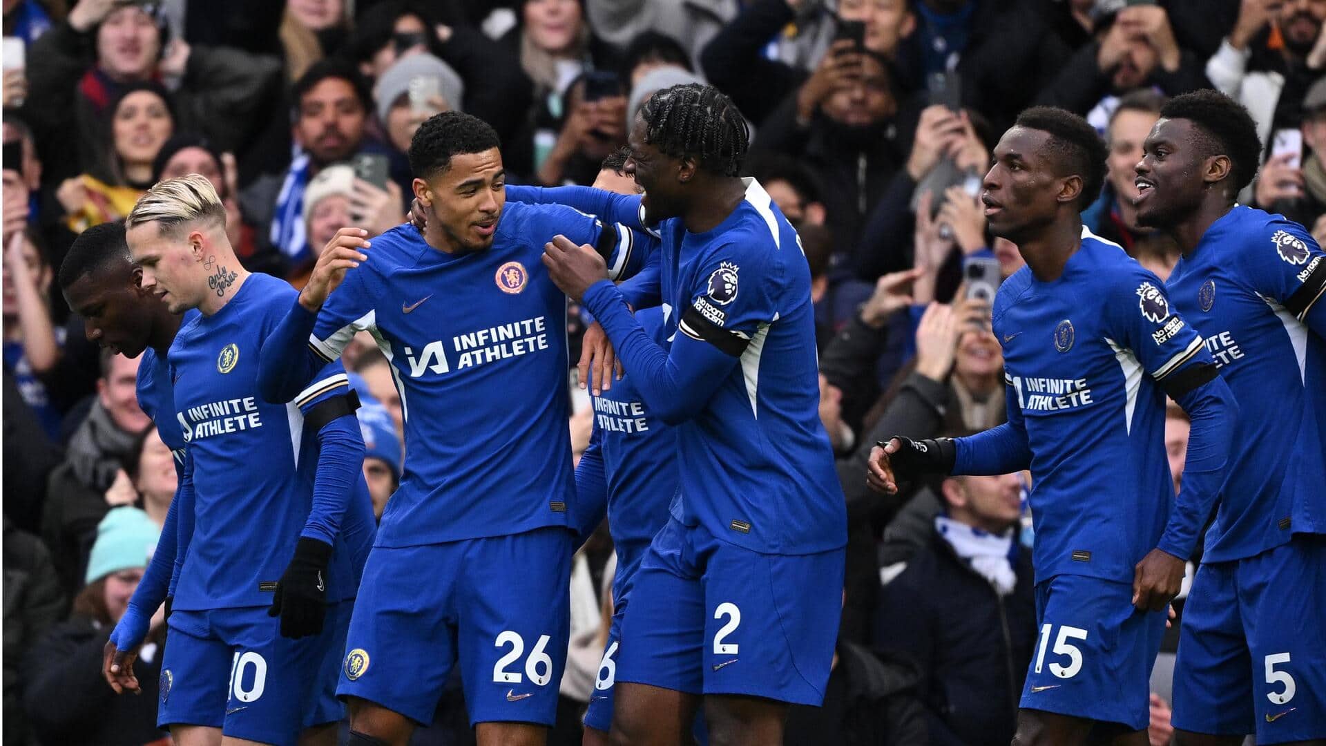 Spirited 10-man Chelsea pip Brighton 3-2 in Premier League: Stats