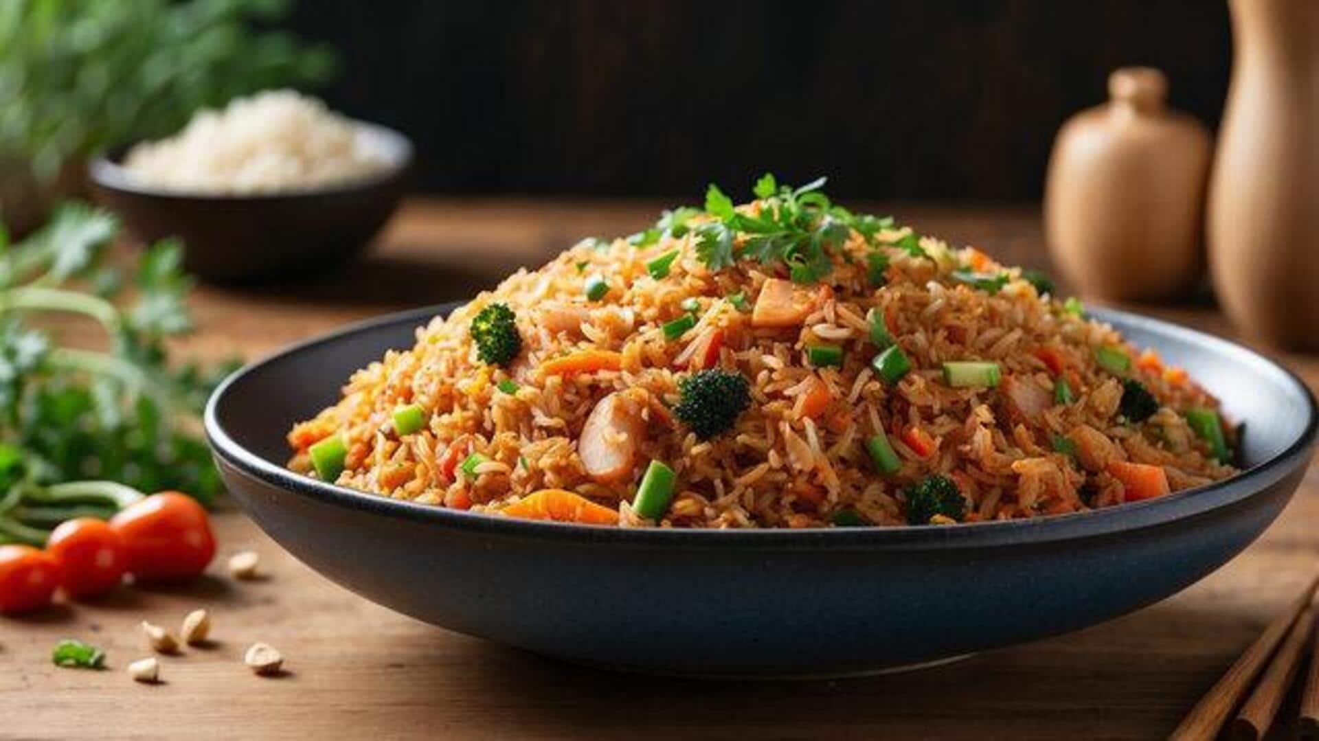 Quick and tasty: Spicy hummus fried rice